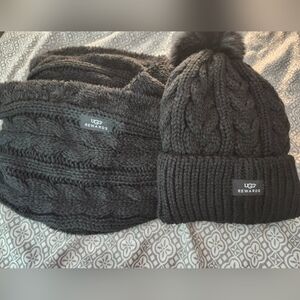 Fur Lined Scarf and Hat Set